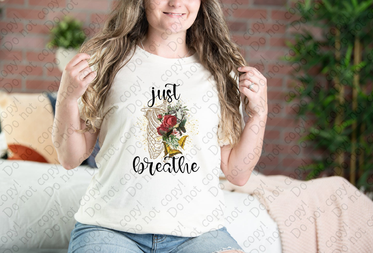 D-129 Just Breathe tee