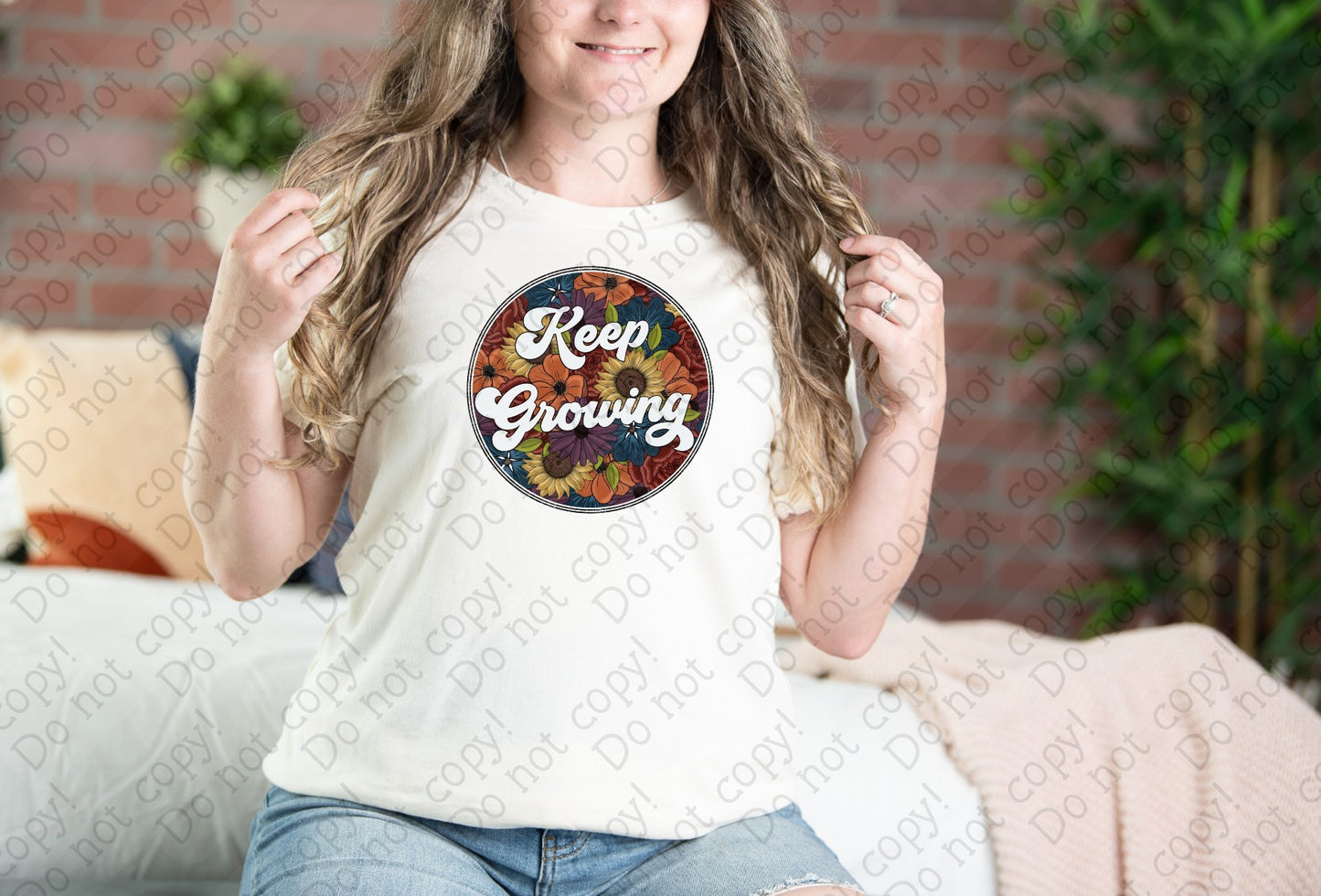 D-130 Keep Growing Floral tee