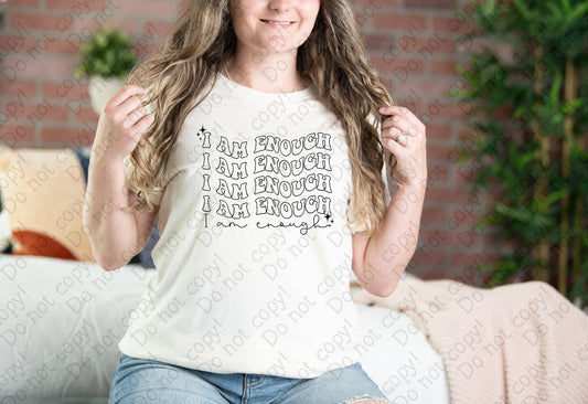 D-137 I am Enough Stacked tee