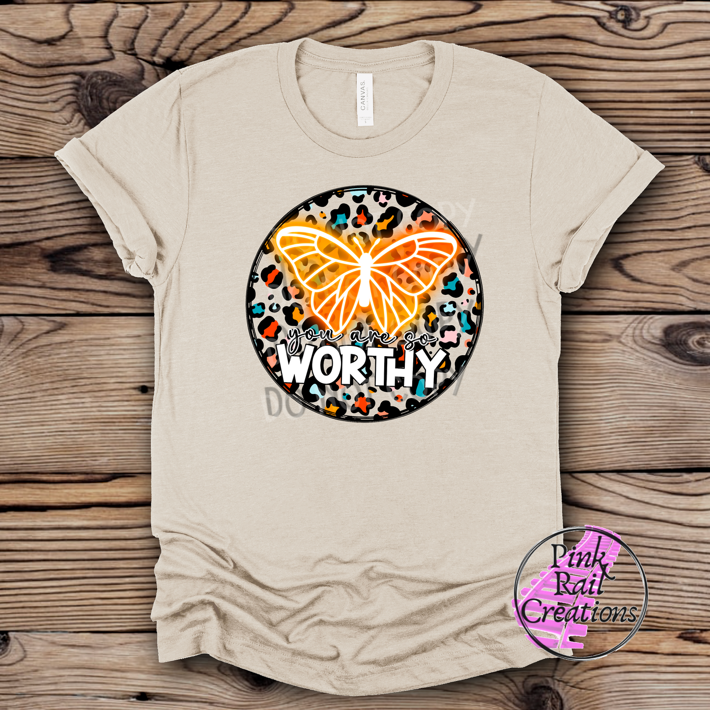 D-14 Worthy Cheetah Print Butterfly Completed Tee