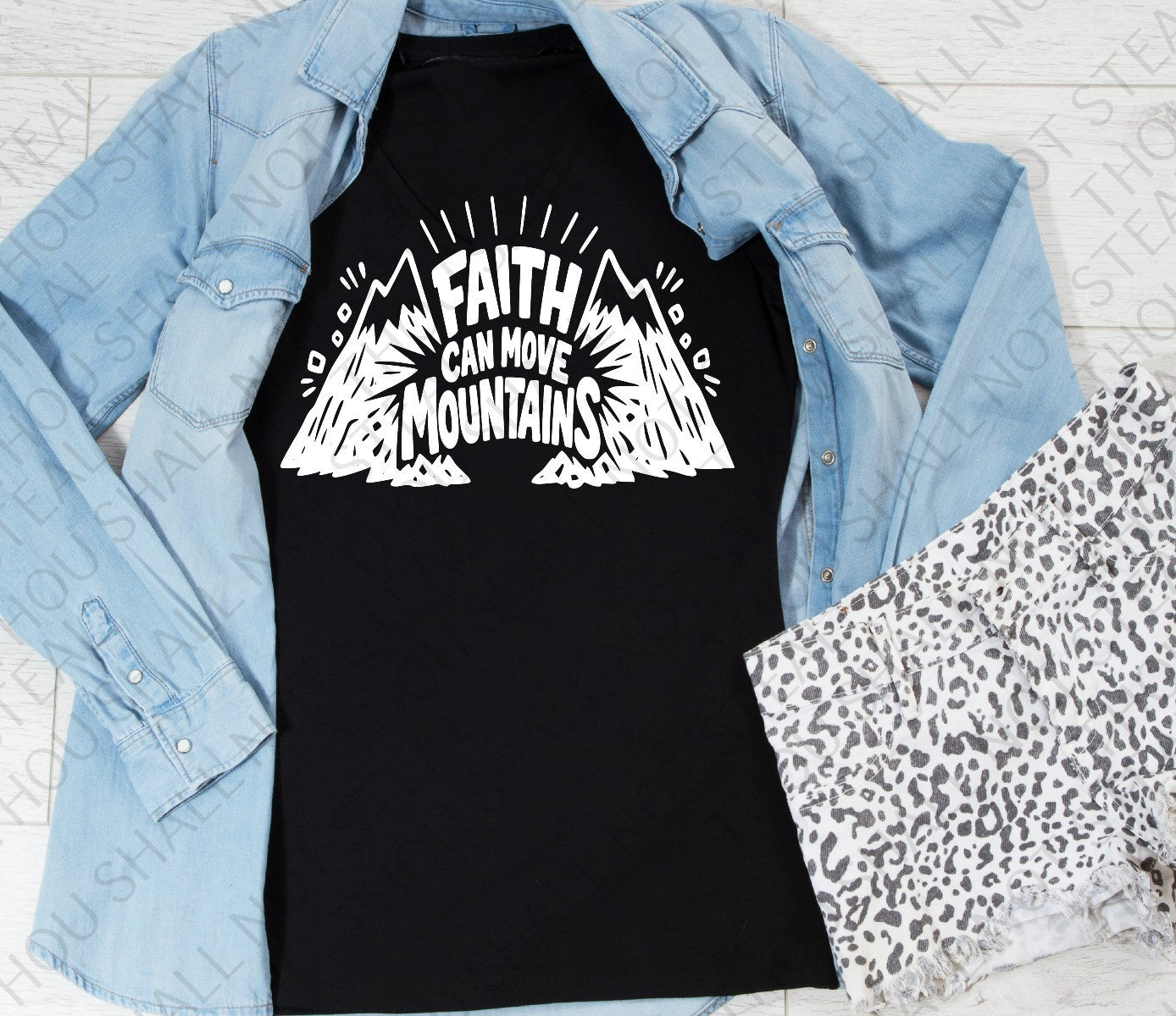 D-174 Faith Can move mountains tee