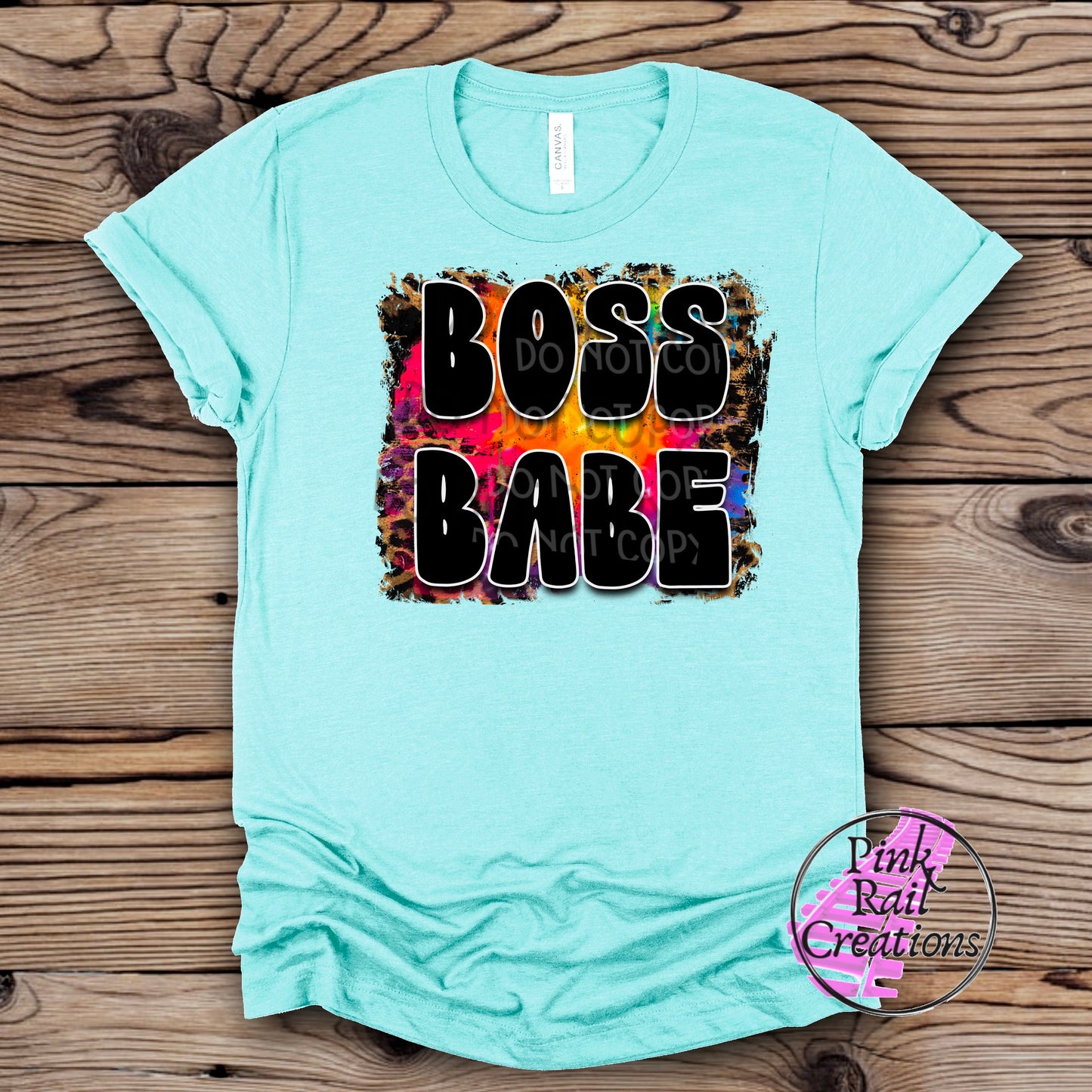 35-07 Cheetah Colorful Boss Babe Completed Tee