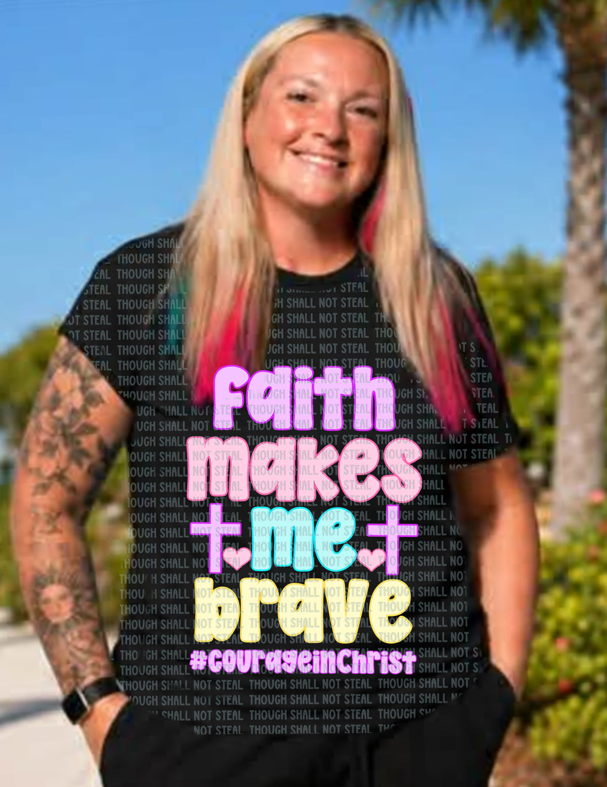 D-192 Faith Makes Me Brave Tee