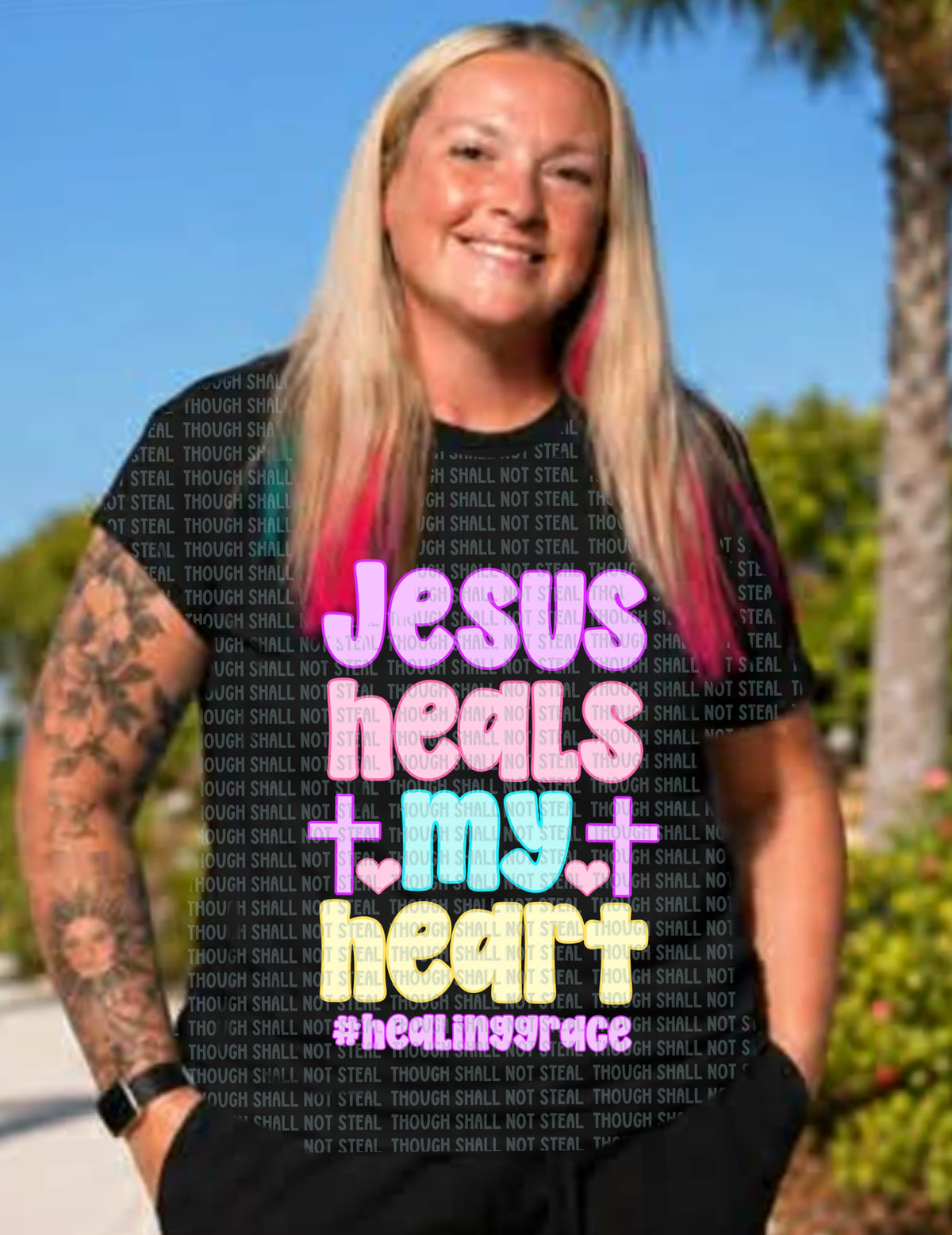 D-196 Jesus Heals My Heart Tee