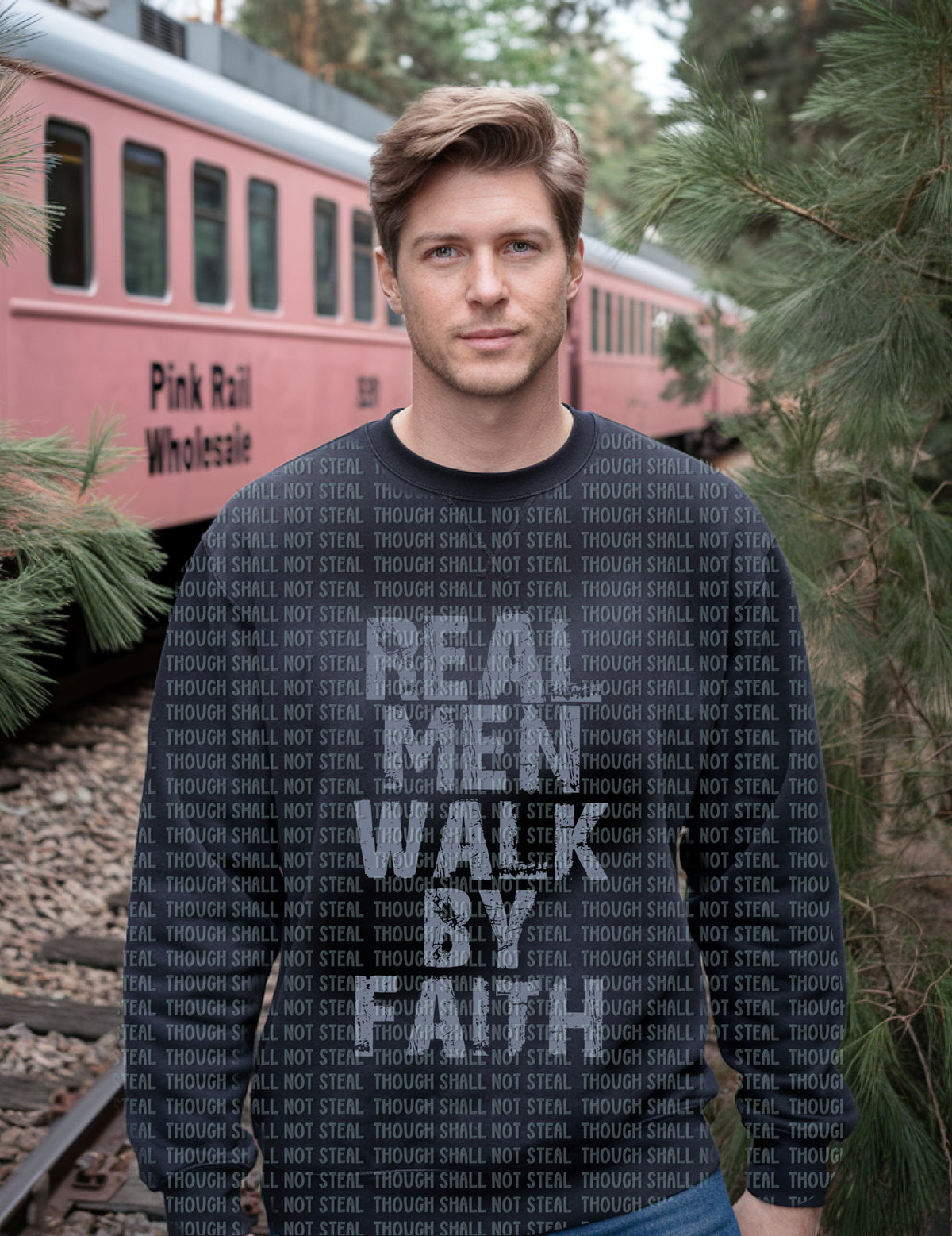 D-202 Real Men Faith (Choose One) tee