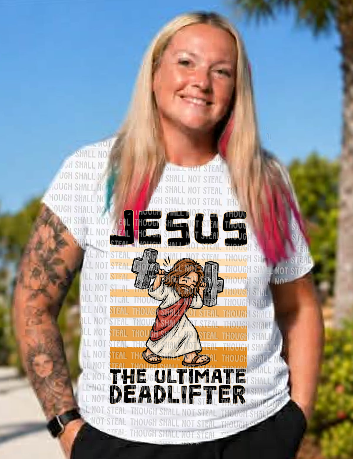 D-215 Jesus the ultimate Deadlifter tee