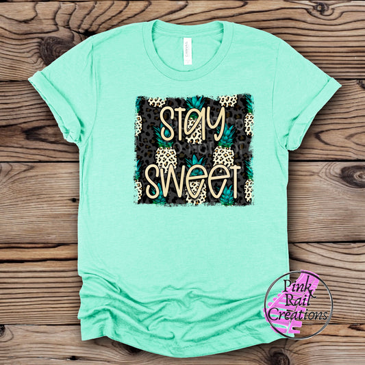 D-21 Stay Sweet Cheetah Block Completed Tee