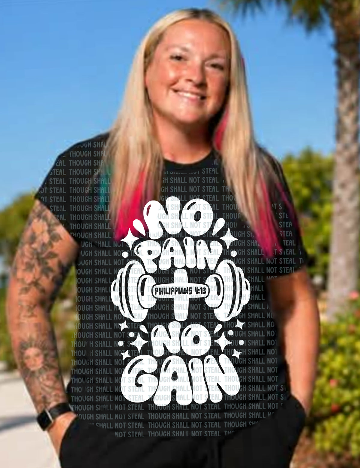 D-221 No Pain No Gain (Choose Color) tee