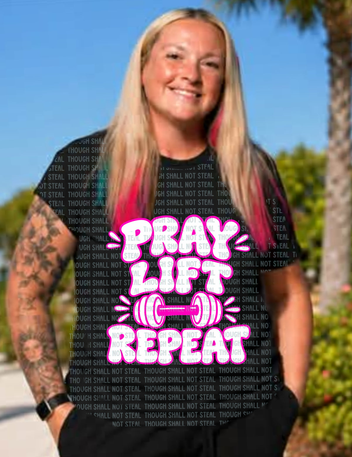 D-222 Pray Lift Repeat (Choose Color) tee