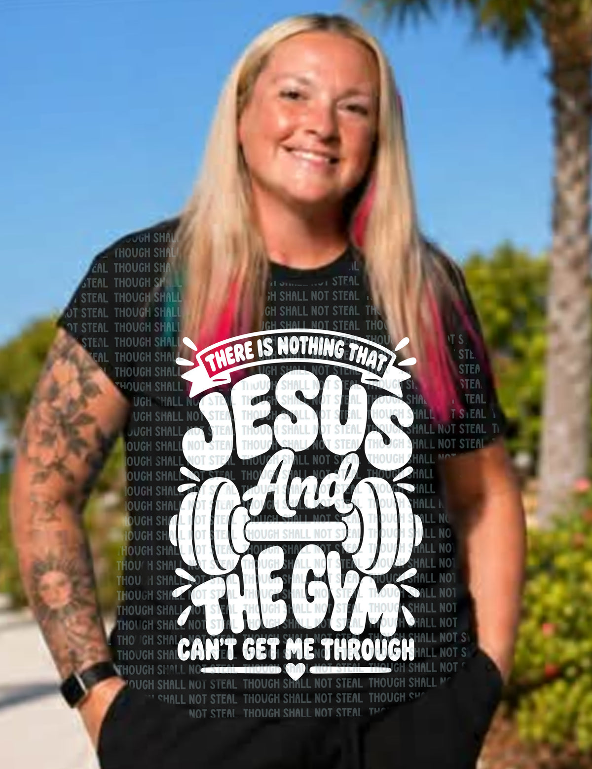 D-224 Jesus & the Gym (Choose Color) tee