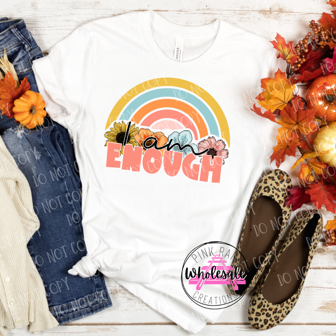 D-26 I Am Enough Rainbow Completed Tee