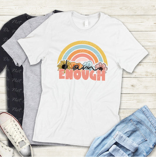 D-26 I Am Enough Rainbow Tee