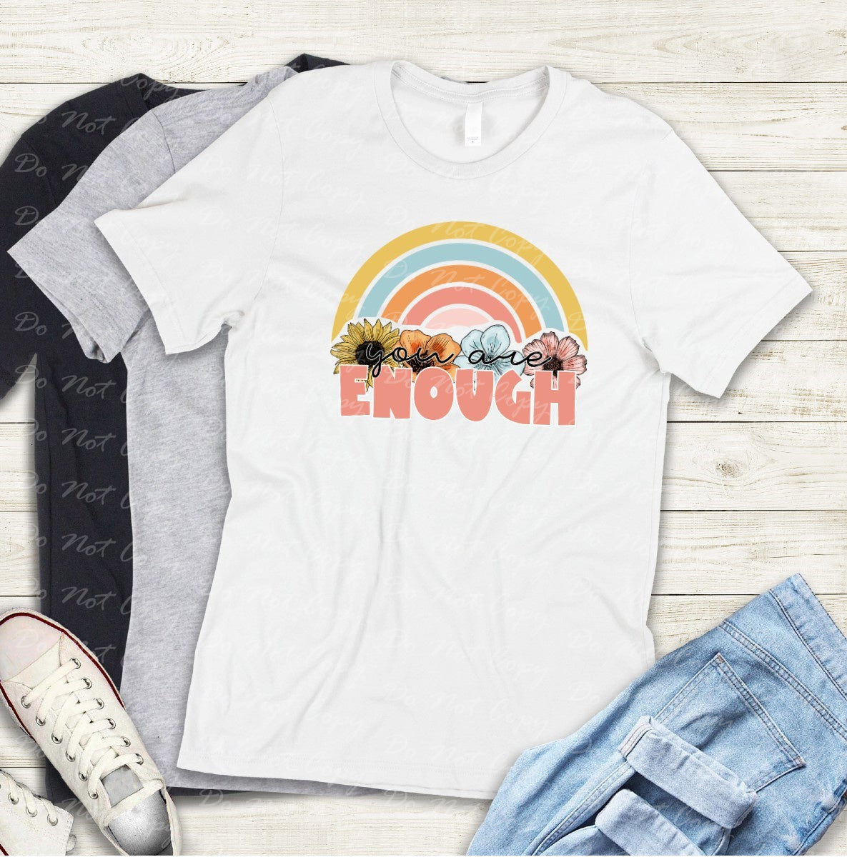 D-27 You Are Enough Rainbow Tee