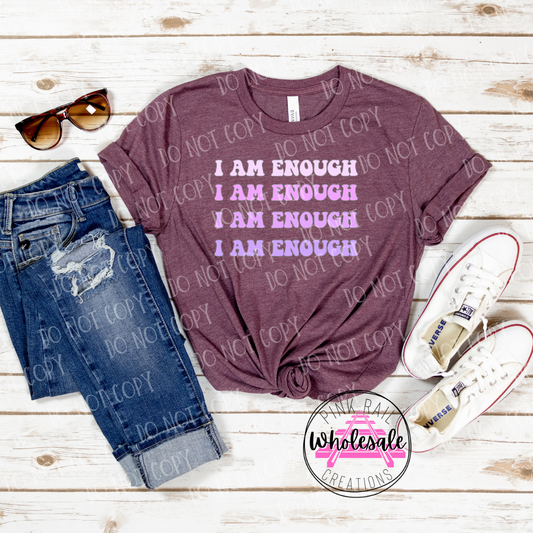 D-30 I Am Enough Retro Purple Completed Tee