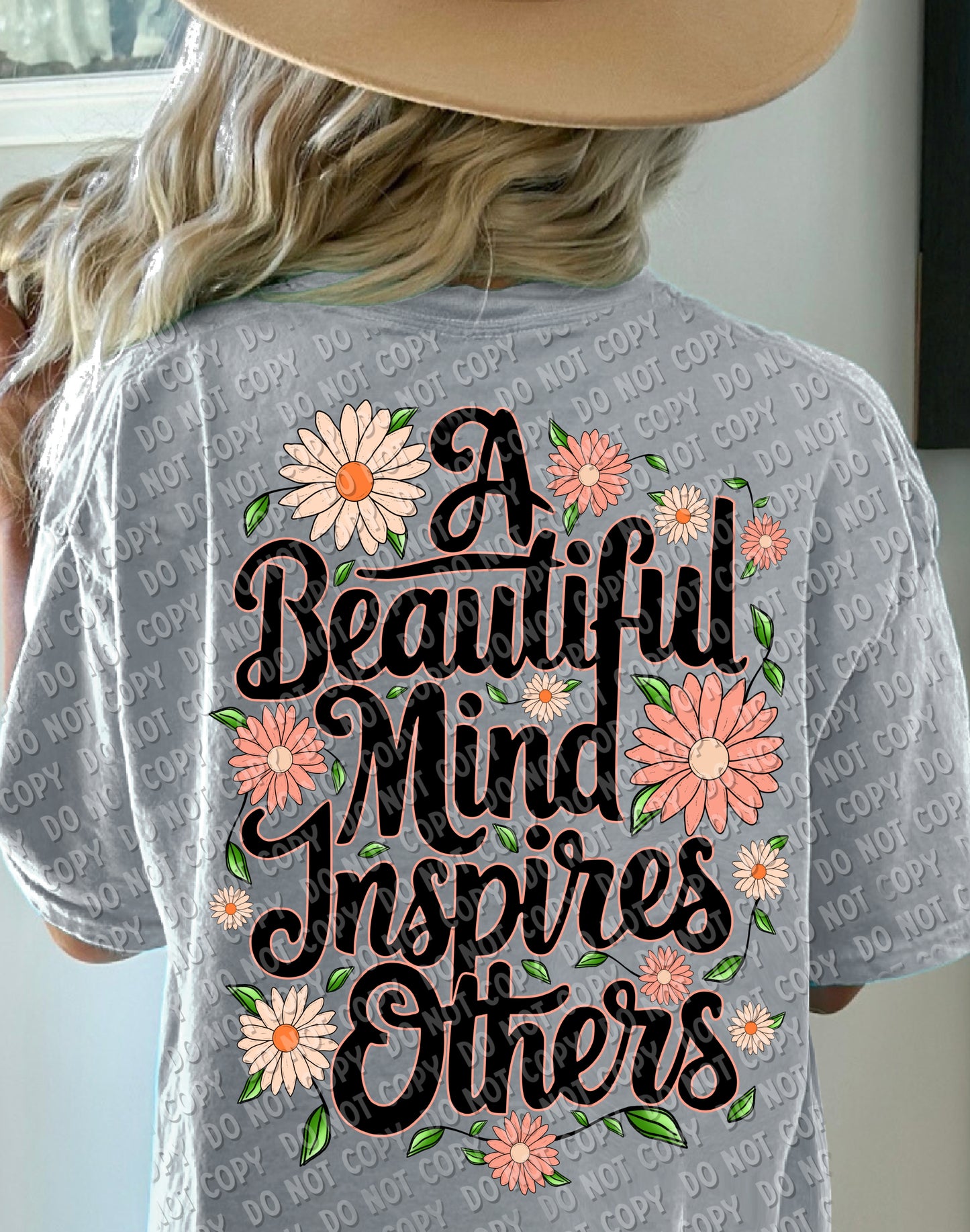 D-67 A Beautiful Inspires Others Black Completed Tee