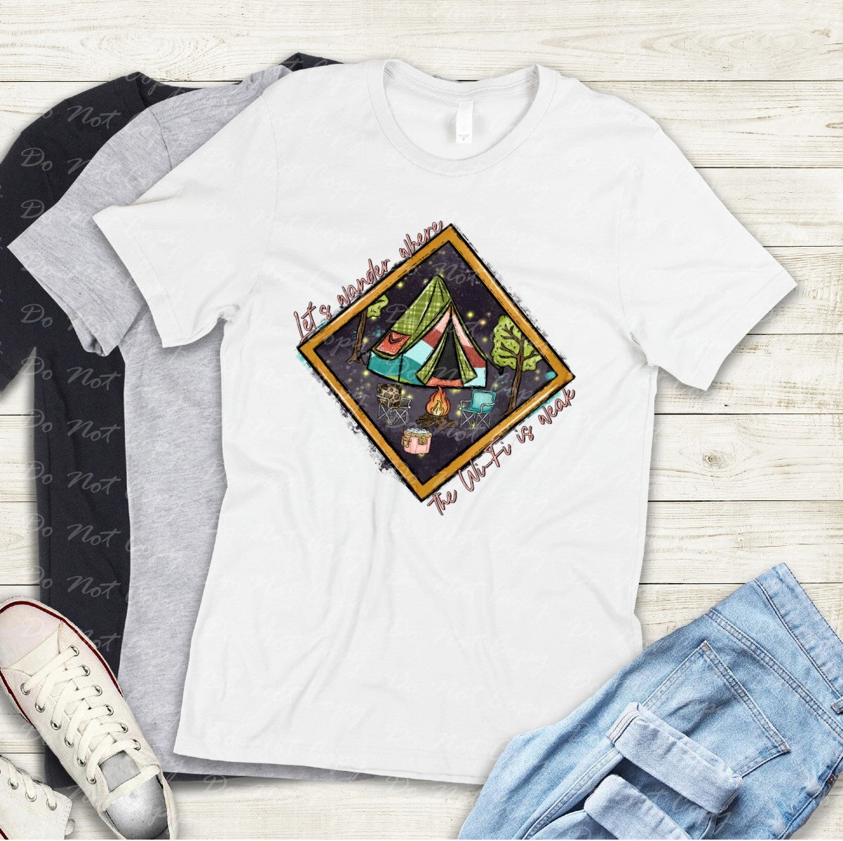H-03 Let's wander where the wi-fi is weak Tee