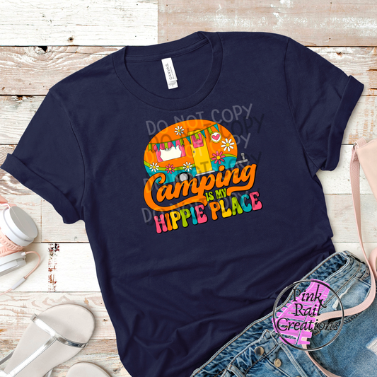 H-06 Camping Is My Hippie Place Completed Tee