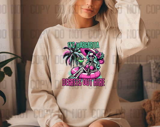 H-119 It's Margarita Degrees Out Here Completed Tee