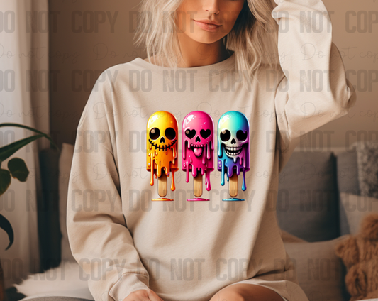 H-122 Skeleton Popsicles Completed Tee