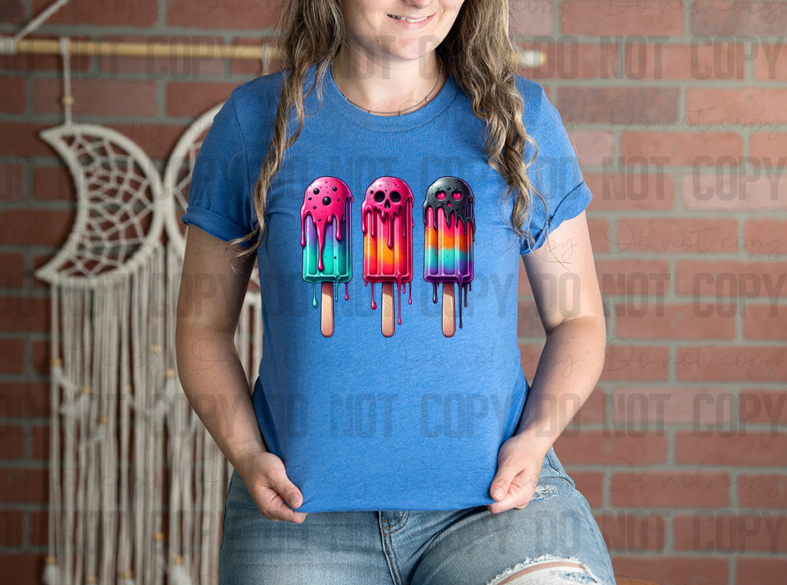H-125 Spooky Popsicles Colorful Tee