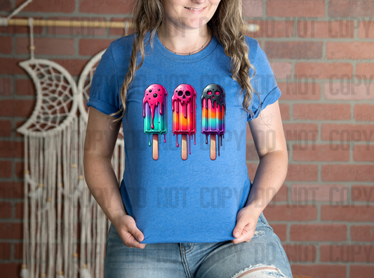 H-125 Spooky Popsicles Colorful Tee