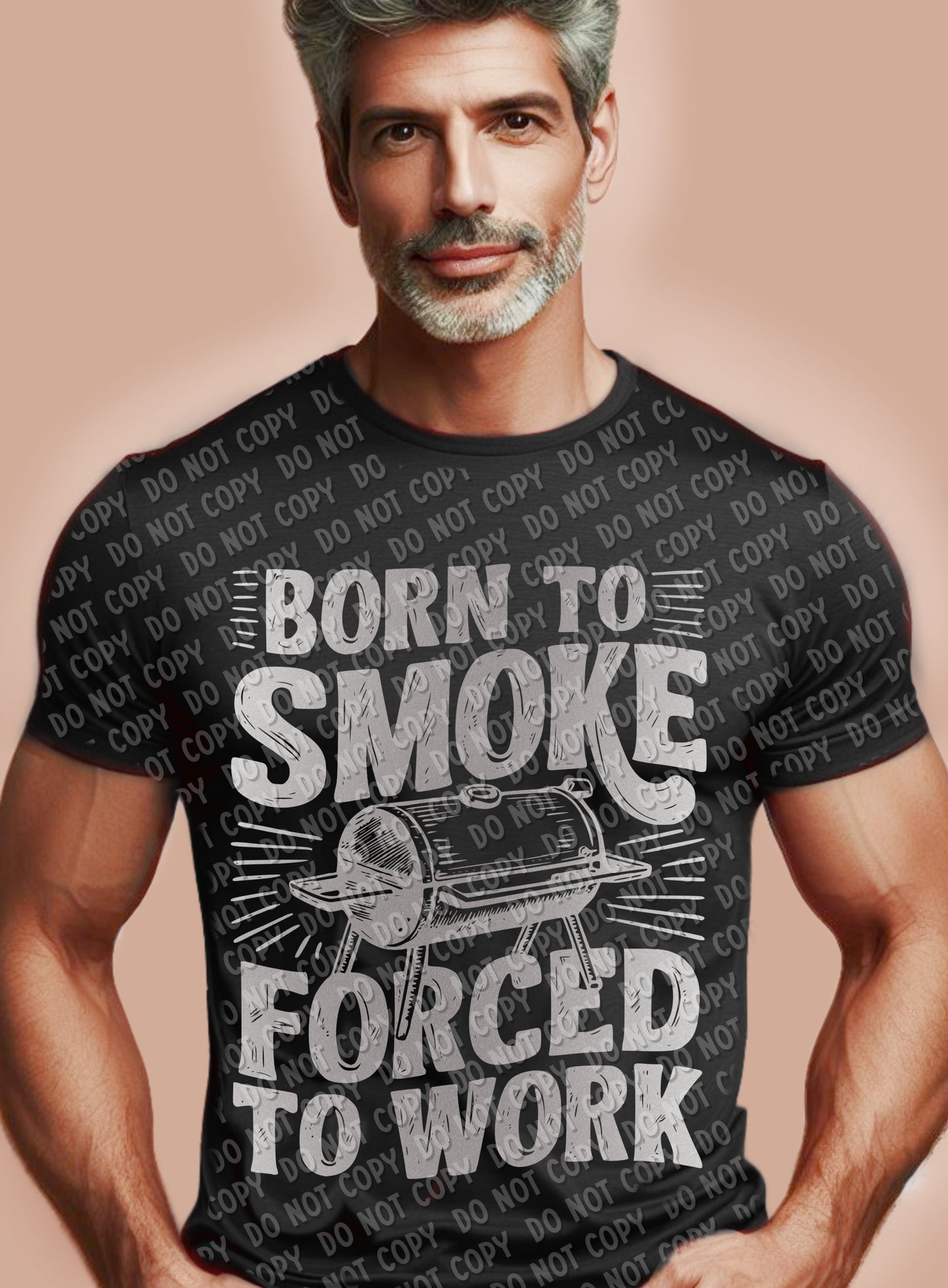 H-133 Born to Smoke Forced to Work Tee