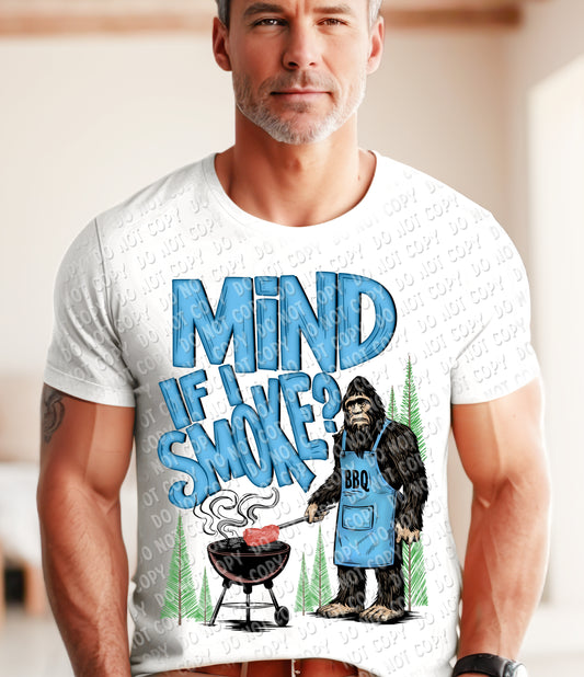 H-137 Mind if I Smoke Blue Tee