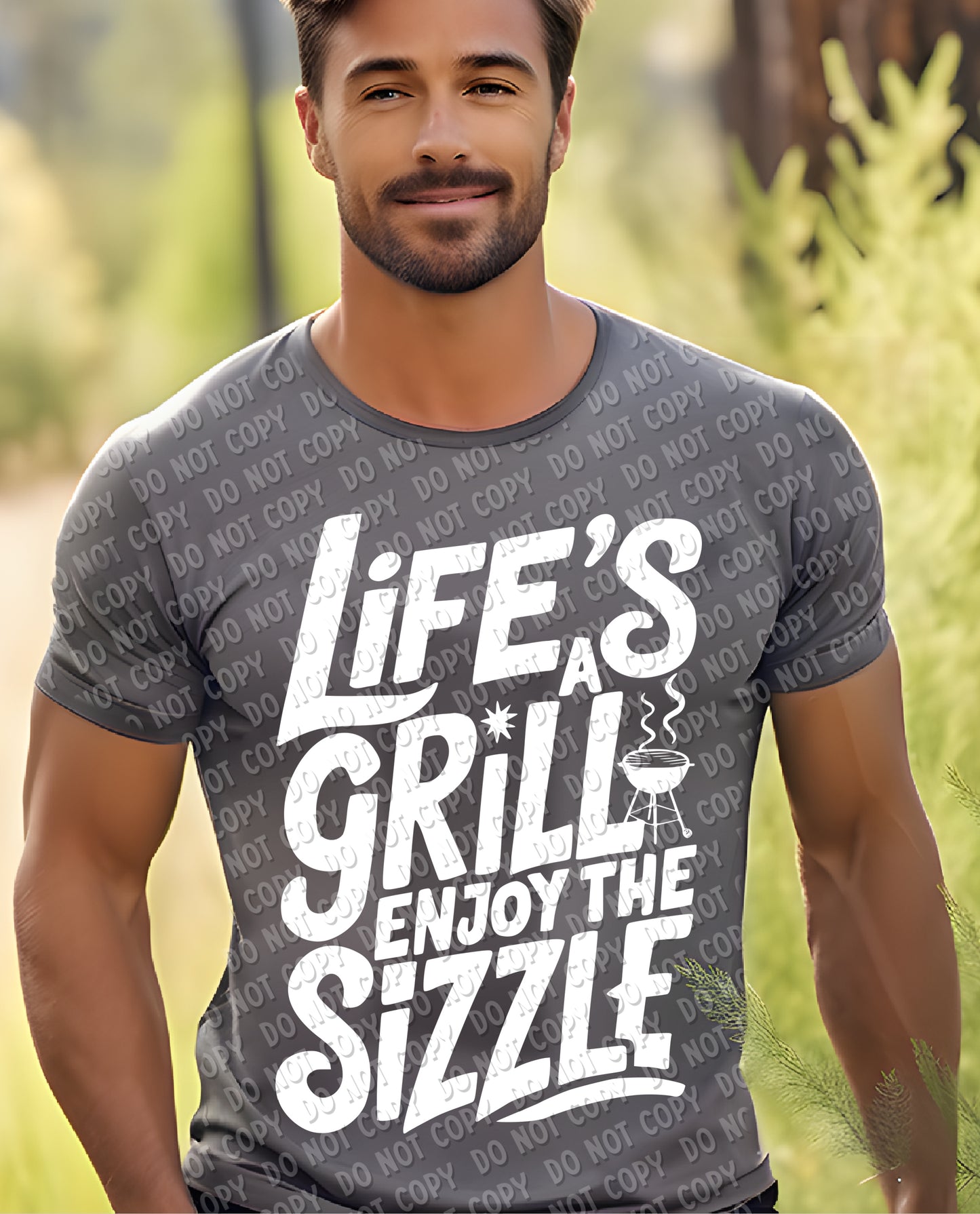 H-149 Life's a grill enjoy the sizzle Tee