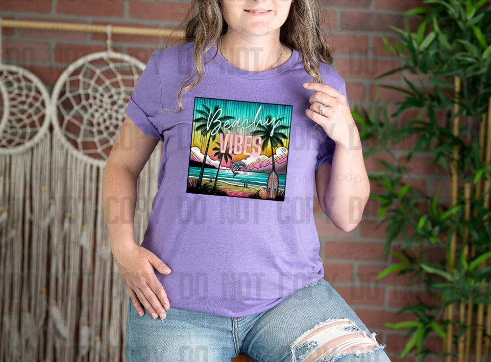 H-158 Beachy Vibes Completed Tee