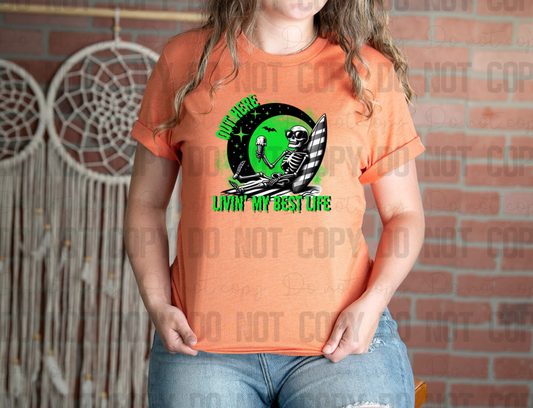 H-165 Out Here Livin' My Best Life Tee