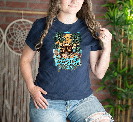 H-183 Beach Please Tee