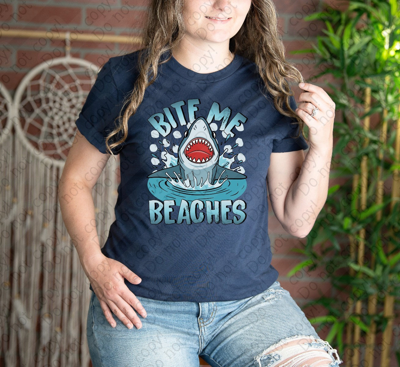 H-185 Bite Me Beaches Tee