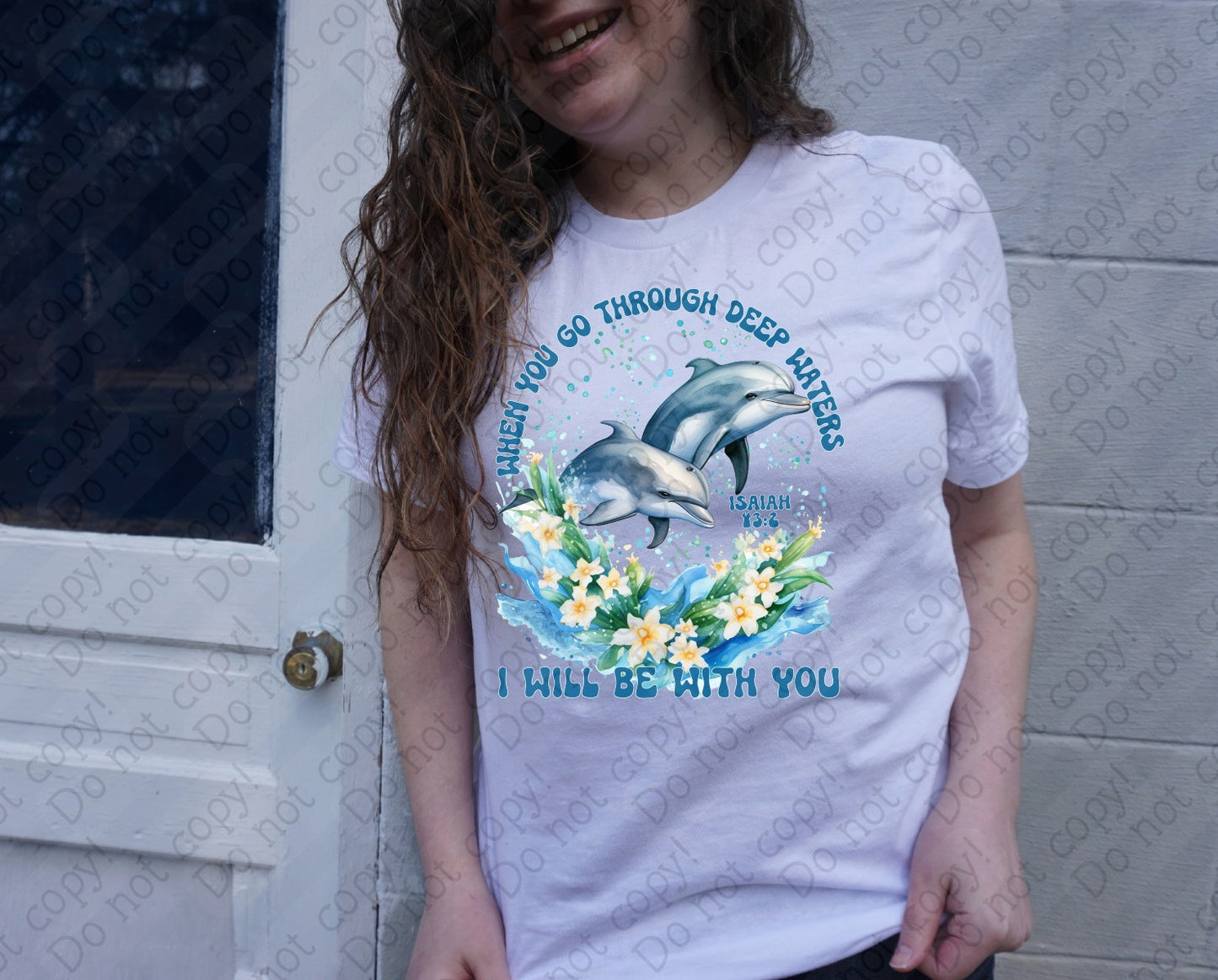 H-188 When You Go Through Deep Waters - Isaiah 43_2 Tee