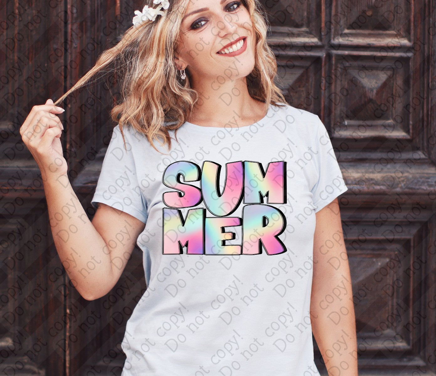 H-192 Iridescent Neon Summer Tee