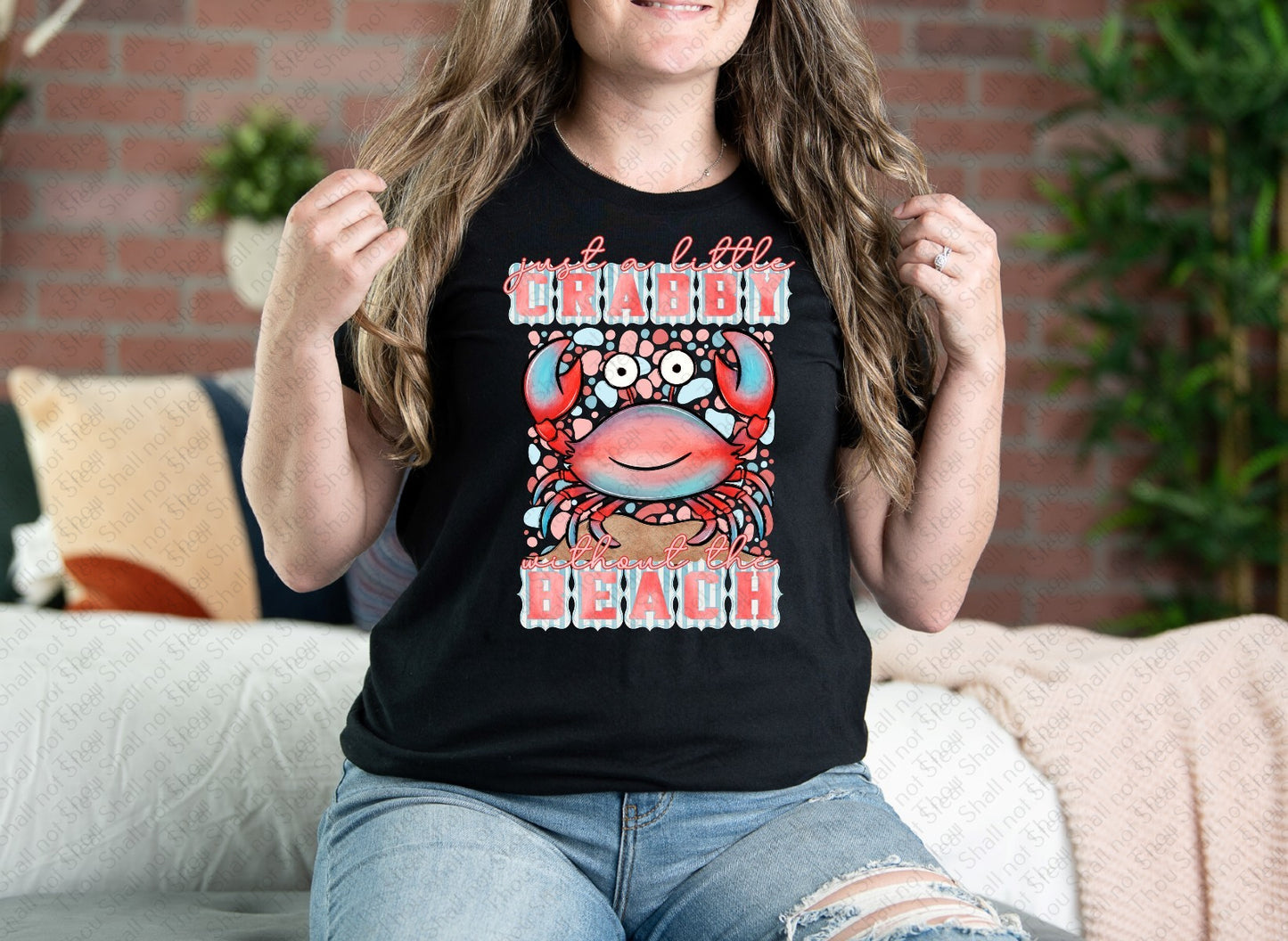 H-216 Just a little Crabby without the Beach tee