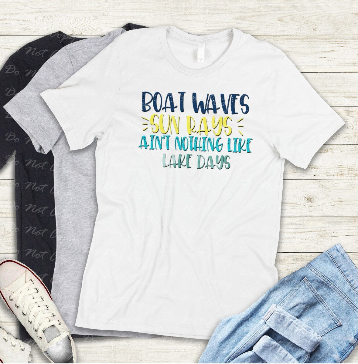 H-21 Boat Waves Lake Days Tee