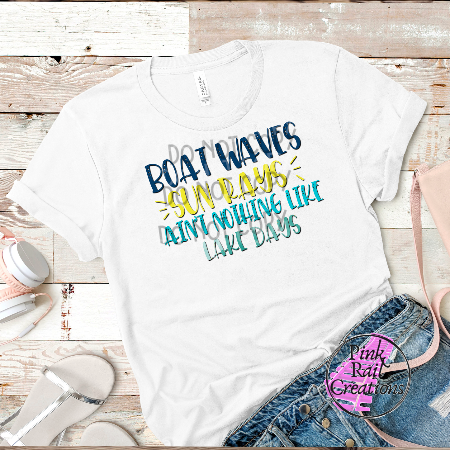 H-21 Boat Waves Lake Days Completed Tee