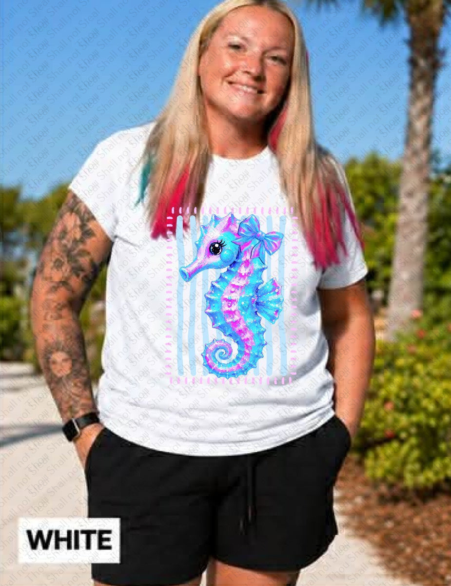 H-223 Pastel Sea Horse tee