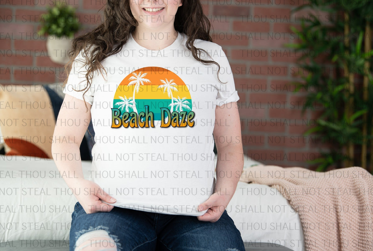 H-228 Beach Daze Tropical tee