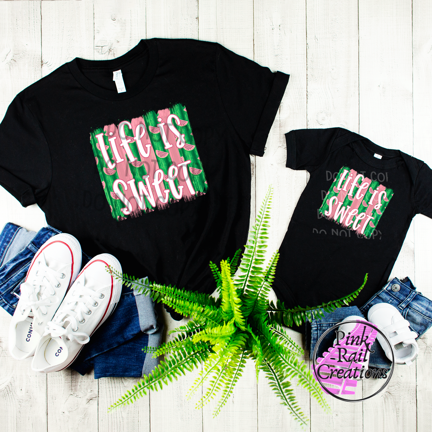 H-27 Life Is Sweet Watermelon Stripes Completed Tee