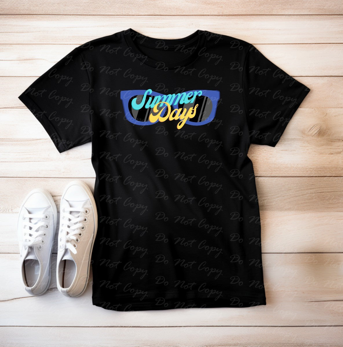 H-60 Summer Days Blue Glasses Tee