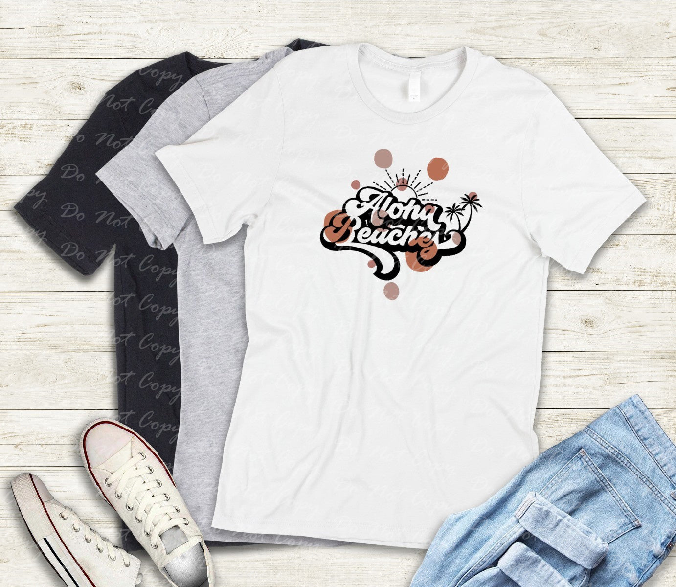 H-76 Retro Aloha Beaches Tee