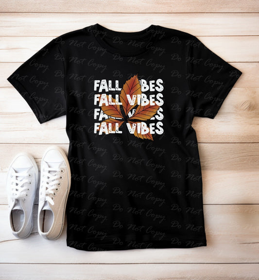 I-03 White Fall Vibes Over Leaf  Tee