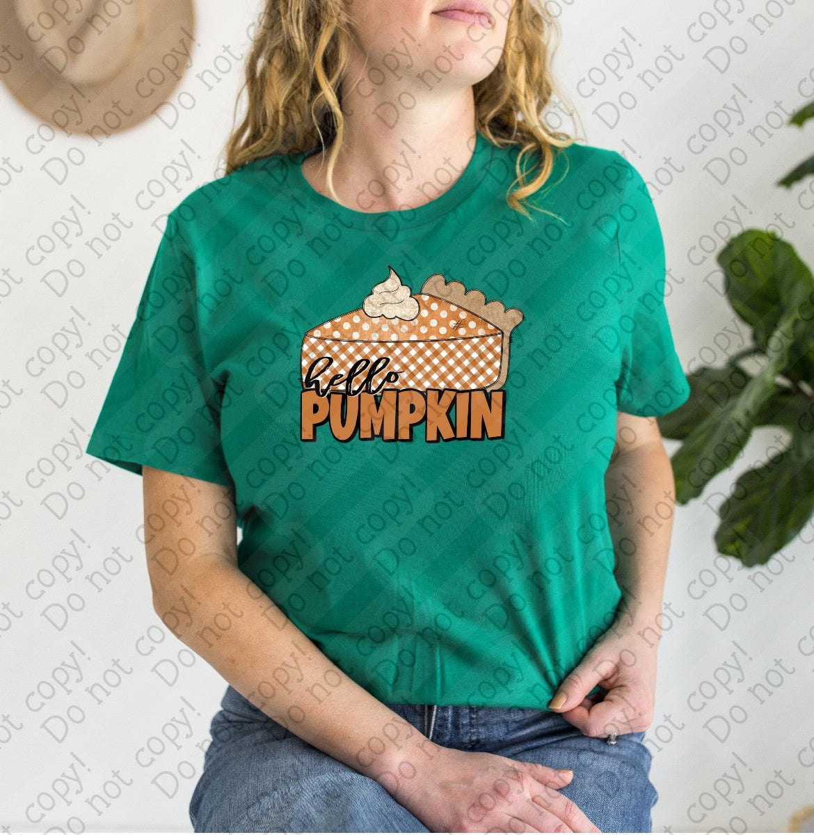 I-109 Hello Pumpkin Patterned Fall tee