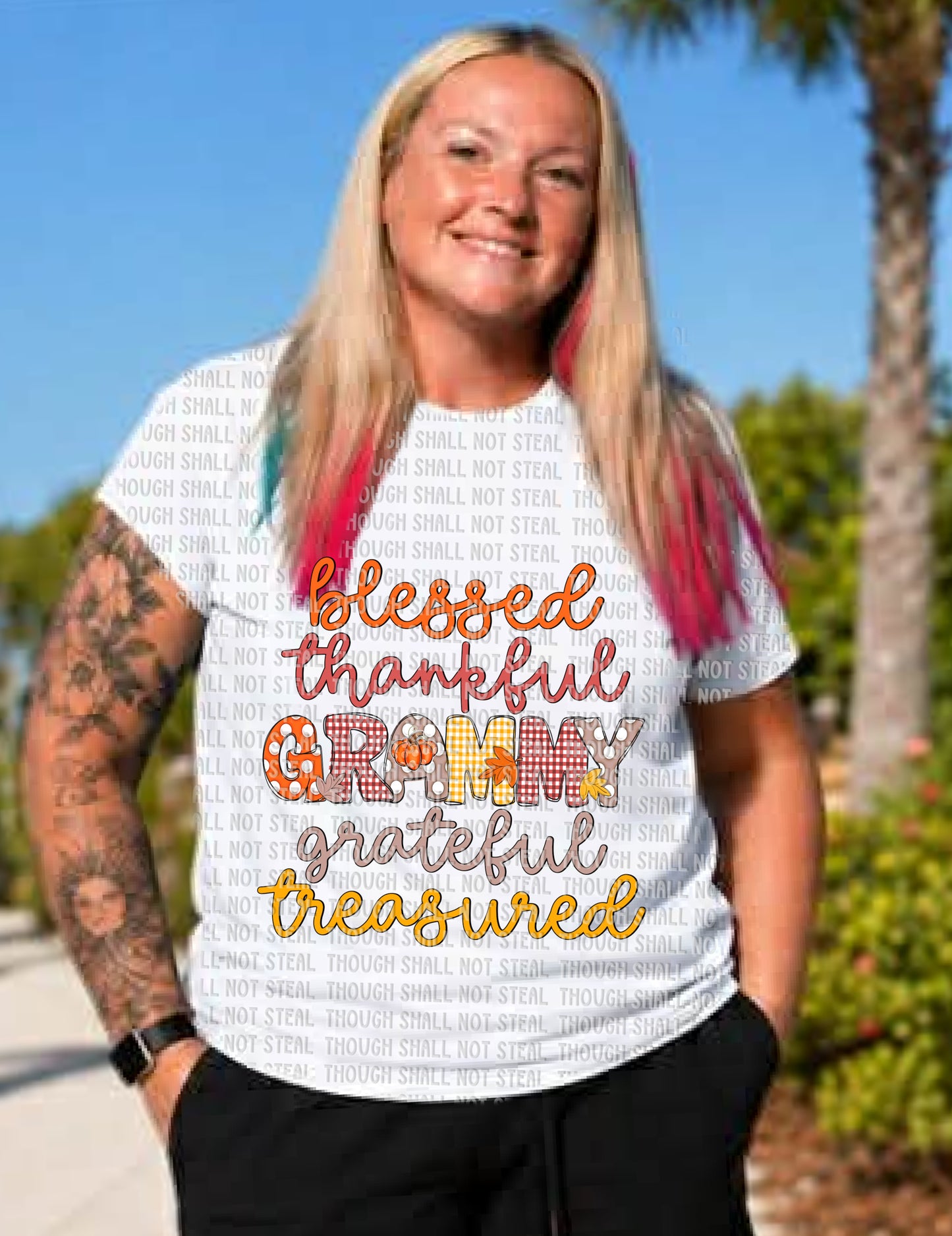 I-114 Blessed Thankful Grateful Treasured tee