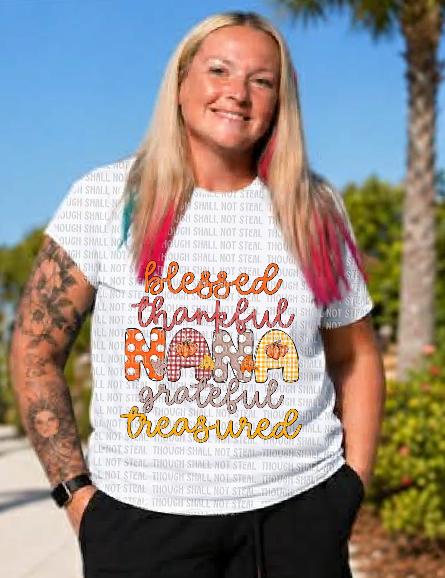 I-114 Blessed Thankful Grateful Treasured tee