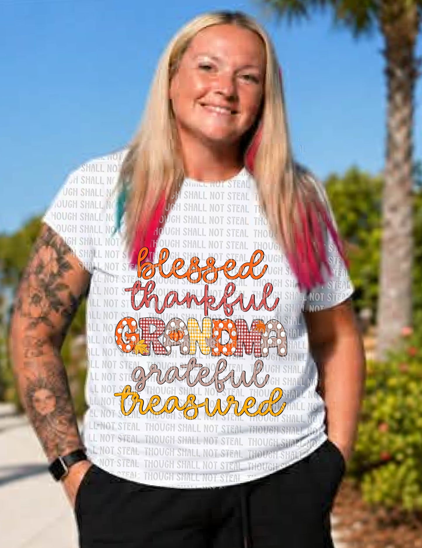 I-114 Blessed Thankful Grateful Treasured tee