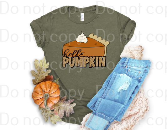 I-14 Hello pumpkin Fall Completed Tee