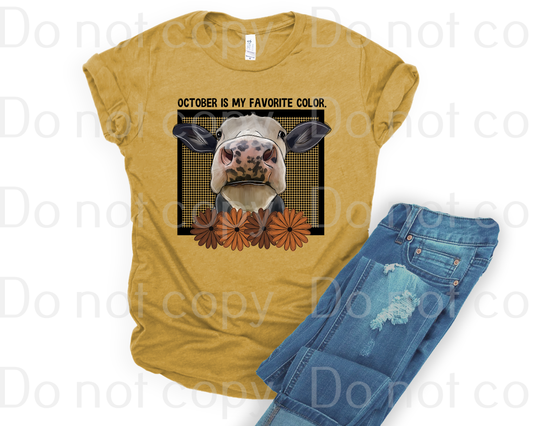 I-19 October is my favorite color fall Tee