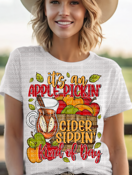 I-86 It's An Apple Pickin Cider Sippin Kind of Day Tee